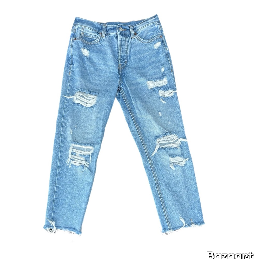 Old Navy Light Blue Distressed Boyfriend Jeans Size 4P